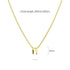 Initials Brick Alphabet Letter Necklace Gold Layered Steel Jewellery